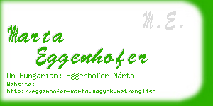 marta eggenhofer business card